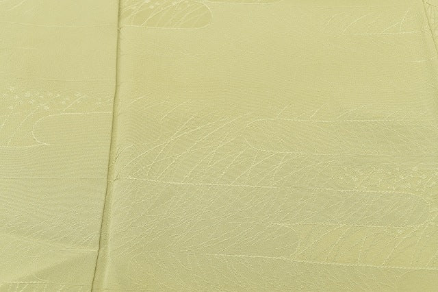 Vintage Japanese Kimono | Iro-Muji Kimono | Olive Green Silk Crepe | One Crest | Size M | Sustainable | rr1133b