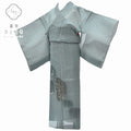 Vintage Japanese Kimono | Summer Tsumugi Kimono | Gray Silk | Botanical Pattern | Unused | Size L | Sustainable | rr1143b
