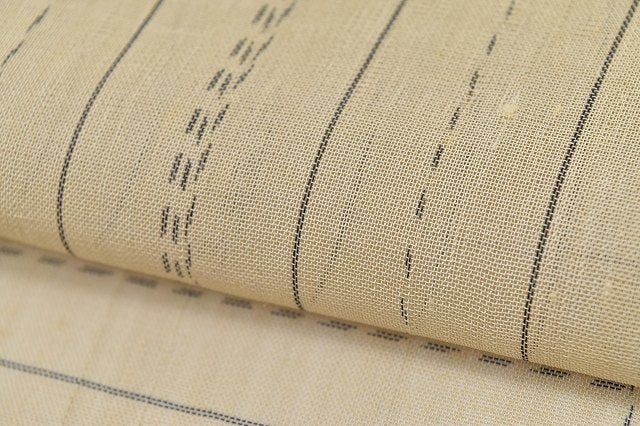 Vintage Japanese Kimono | Summer Tsumugi Kimono | Brown Silk | Geometric Pattern | Size M | Sustainable | rr1147b