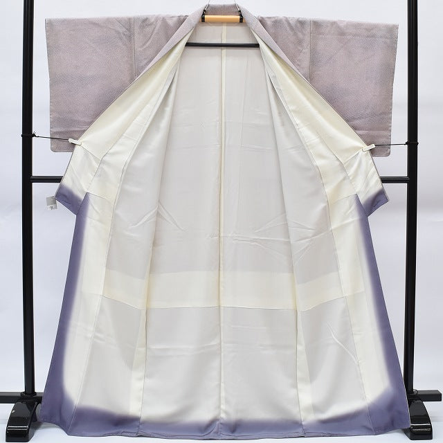 Vintage Japanese Kimono | Komon Kimono | Purple Silk Crepe | Stream Pattern | Size M-L | Sustainable | rr1179b