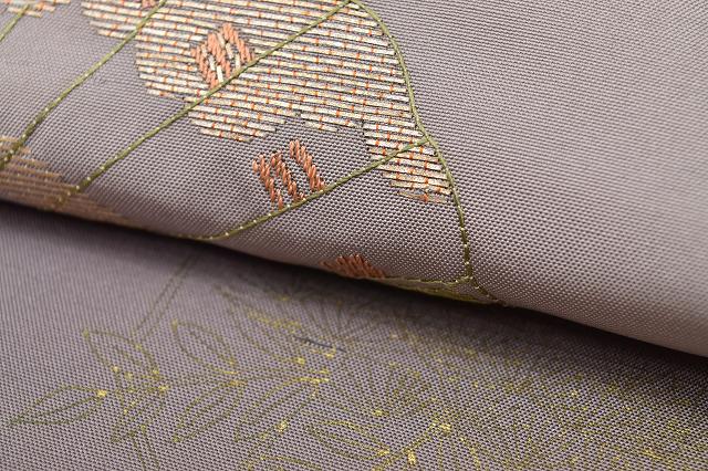 Vintage Japanese Kimono | Hakusan Tsumugi Kimono | Purple Silk | Fan Embroidery | Size L | Sustainable | rr1243b