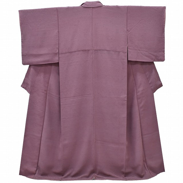 Vintage Japanese Kimono | Iro-Muji Kimono | Purple Silk Crepe | Grass Weave | Size M-L | Sustainable | rr1302b