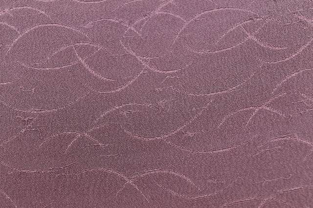 Vintage Japanese Kimono | Iro-Muji Kimono | Purple Silk Crepe | Grass Weave | Size M-L | Sustainable | rr1302b