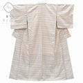 Vintage Japanese Kimono | Tsumugi Kimono | White Silk | Mosquito Kasuri Pattern | Size M | Sustainable | rr1322b