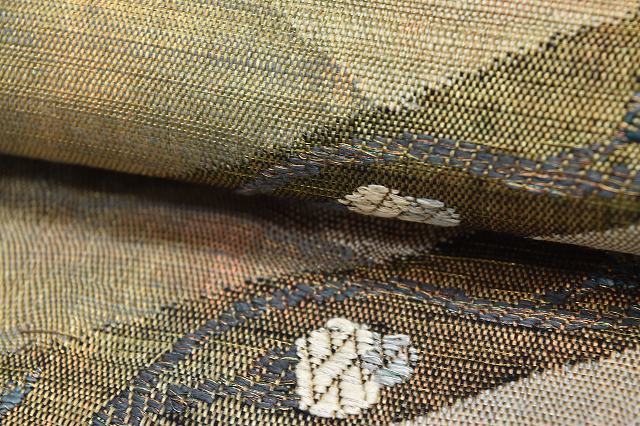 Vintage Japanese Obi | Summer Fukuro Obi | Brown Silk | Floral Embroidery | Tsumugi Ground | Sustainable | rr1468b