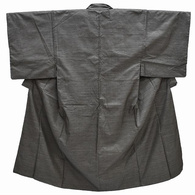 Vintage Japanese Kimono | Men's Kimono & Haori Ensemble | Oshima Tsumugi Silk | Brown Stripe | Sustainable | rr1481b