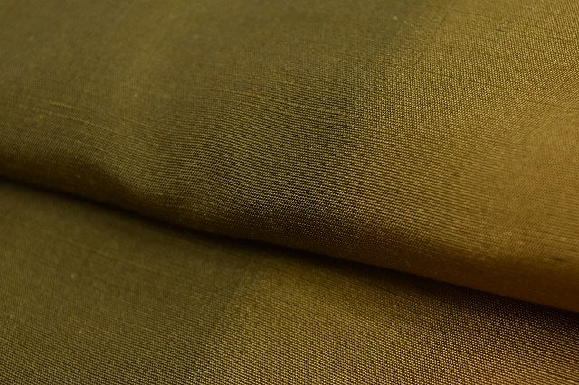 Vintage Japanese Kimono | Hakusan Tsumugi Kimono | Brown Green Silk | Bokashi Pattern | Unlined | Size L | Sustainable | rr1496b