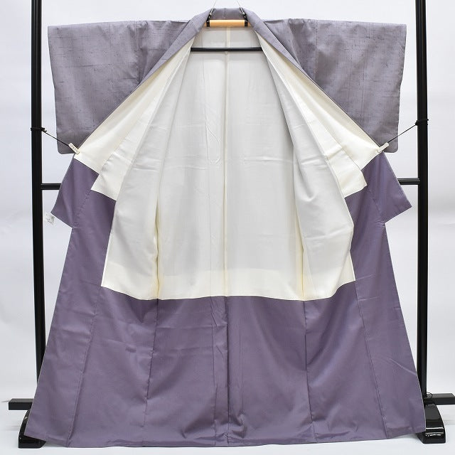 Vintage Japanese Kimono | Zenmai Tsumugi Kimono | Purple Silk | Artist Signed | Size M-L | Sustainable | rr1497b