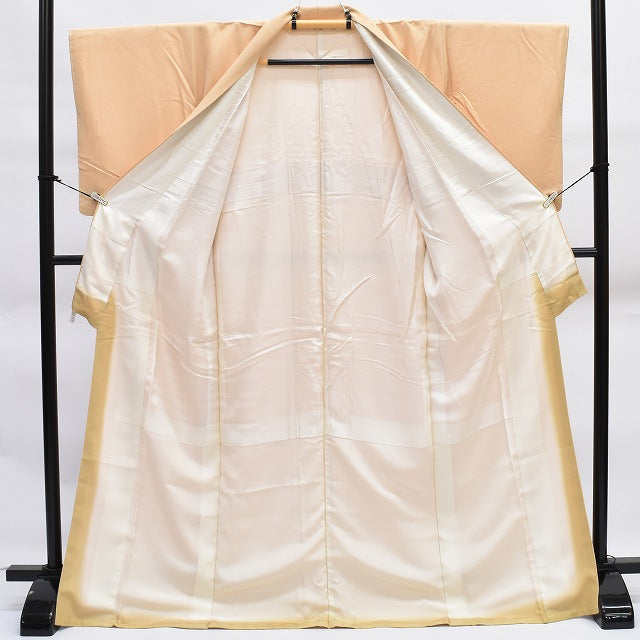 Vintage Japanese Kimono | Iro-Muji Kimono | Beige Silk Crepe | Unused | Size L | Sustainable | rr1499b