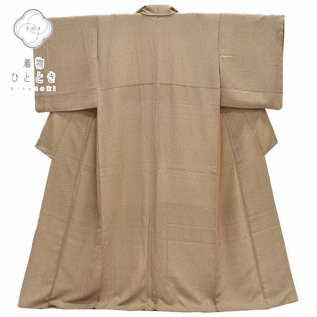 Vintage Japanese Kimono | Komon Kimono | Brown Silk Crepe | Polka Dot Pattern | Modern | Size M-LL | Sustainable | rr1570b
