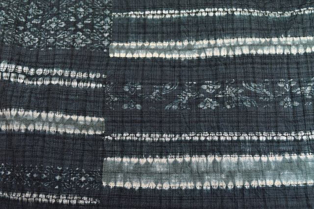 Vintage Japanese Kimono | Tsumugi Kimono | Dark Gray Silk Shibori | Diamond Pattern | Size M-LL | Sustainable | rr1575b