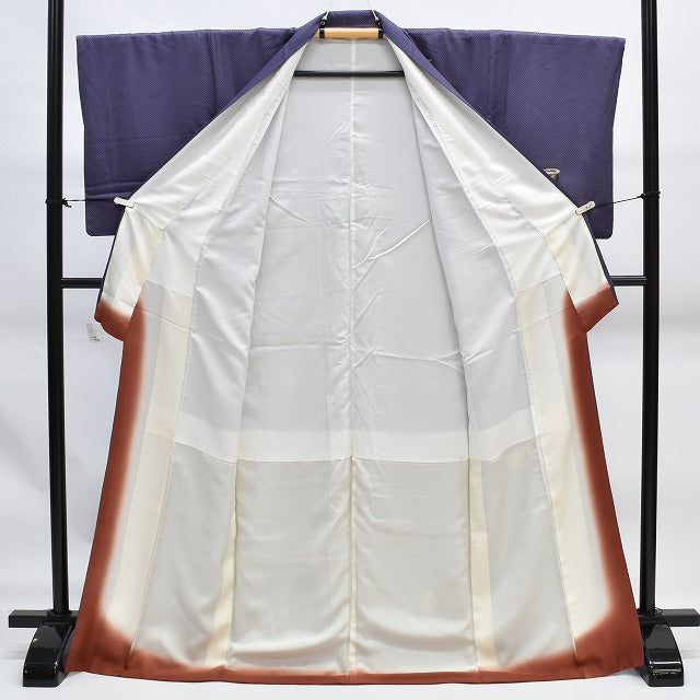 Vintage Japanese Kimono | Houmongi Kimono | Purple Silk | Vessel Pattern | Size M-L | Sustainable | rr1576b