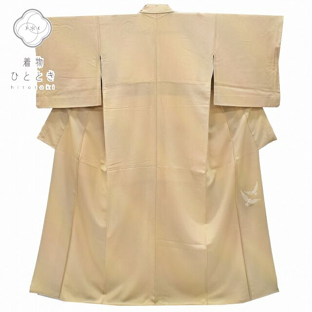 Vintage Japanese Kimono | Iro-Muji Kimono | Brown Silk Crepe | Artist Saito Sansai | Size M | Sustainable | rr1616b
