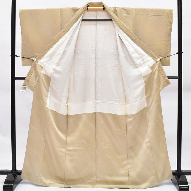 Vintage Japanese Kimono | Iro-Muji Kimono | Brown Silk Crepe | Artist Saito Sansai | Size M | Sustainable | rr1616b