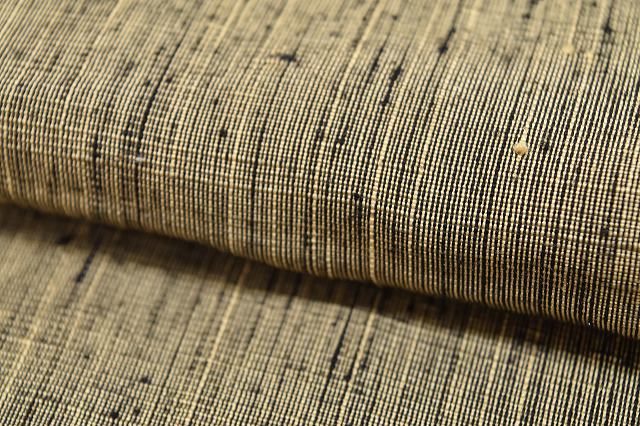 Vintage Japanese Kimono | Tsumugi Kimono | Brown Silk | Tate-fushi Weave | Unlined | Size M | Sustainable | rr1618b