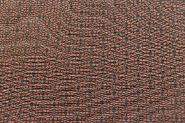 Vintage Japanese Kimono | Edo Komon Kimono | Brown Silk Crepe | Diamond Pattern | Artisan Signed | Size M-L | Sustainable | rr1638b