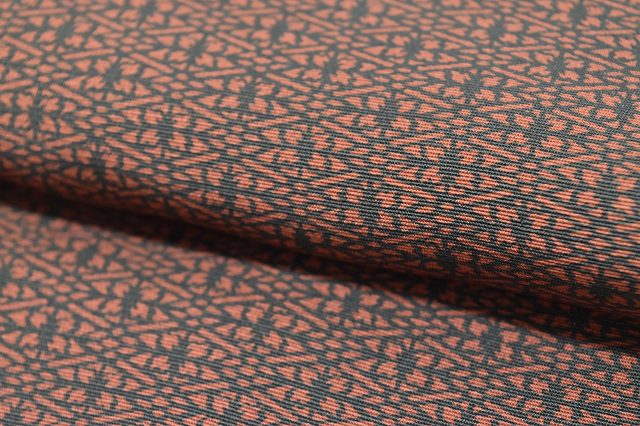 Vintage Japanese Kimono | Edo Komon Kimono | Brown Silk Crepe | Diamond Pattern | Artisan Signed | Size M-L | Sustainable | rr1638b