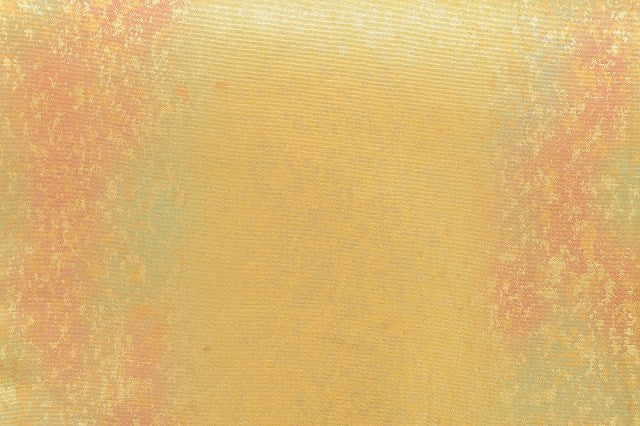 Vintage Japanese Obi | Fukuro Obi | Gold Silk | Crane Pattern | Gold Foil | Formal | Sustainable | rr1691b