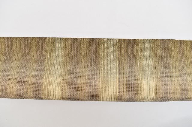 Vintage Japanese Obi | Reversible Fukuro Obi | Brown Silk | Stripe Pattern | Unused | Casual | Sustainable | rr1754b