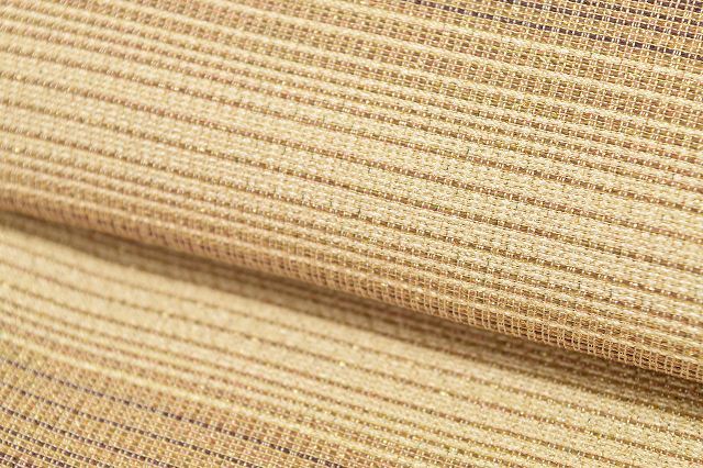 Vintage Japanese Obi | Reversible Fukuro Obi | Brown Silk | Stripe Pattern | Unused | Casual | Sustainable | rr1754b