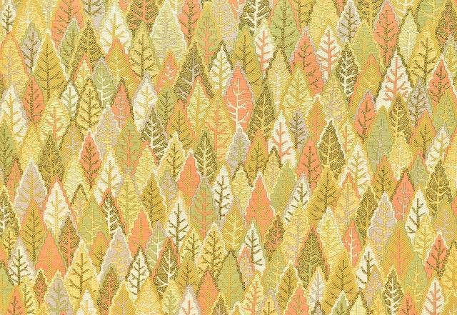 Vintage Japanese Obi | Fukuro Obi | Ochre Silk | Tree Pattern | Kawashima Ori | Formal | Sustainable | rr1795b