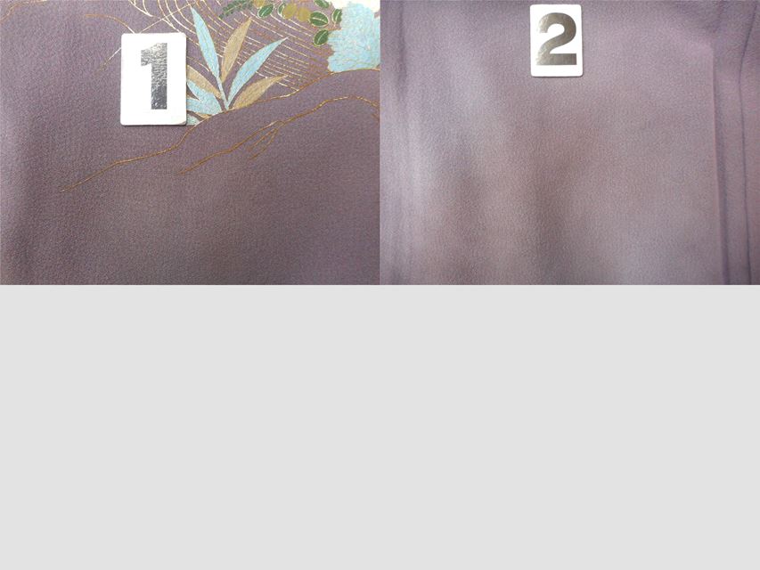 Vintage Japanese Kimono | Iro-Tomesode Kimono | Purple Silk Crepe | Drum Chrysanthemum | Size SS | Sustainable | rr1945b