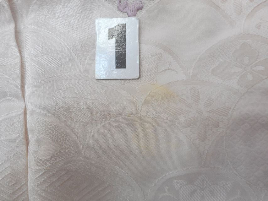 Vintage Japanese Kimono | Iro-Tomesode Kimono | Lavender Silk Crepe | Seigaiha Diamond Pattern | Size M-L | Sustainable | rr1973b