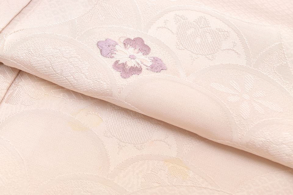 Vintage Japanese Kimono | Iro-Tomesode Kimono | Lavender Silk Crepe | Seigaiha Diamond Pattern | Size M-L | Sustainable | rr1973b