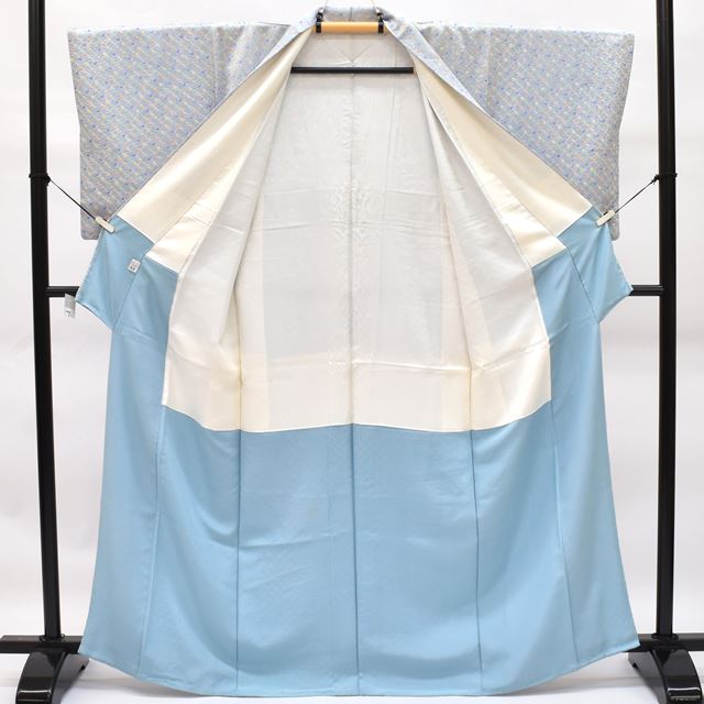 Vintage Japanese Kimono | Komon Kimono | Blue Silk Crepe | Kanoko Shibori Pattern | Size S | Sustainable | rr1985b