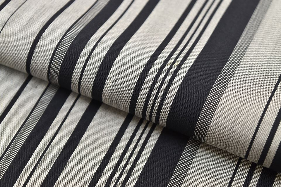 Vintage Japanese Kimono | Tsumugi Kimono | Gray Silk | Stripe Pattern | Unlined | Size L | Sustainable | rr2011b