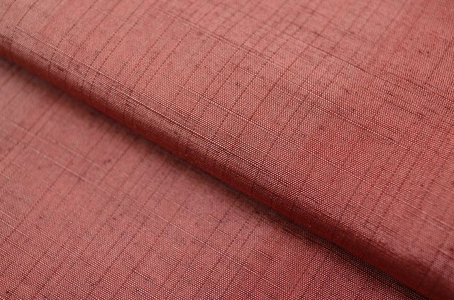 Vintage Japanese Kimono | Tsumugi Kimono | Red Pink Silk | Stripe Pattern | After-dyed | Size M-L | Sustainable | rr2085b