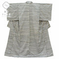 Vintage Japanese Kimono | Tsumugi Kimono | Gray Silk | Stripe Pattern | Size M | Sustainable | rr2087b