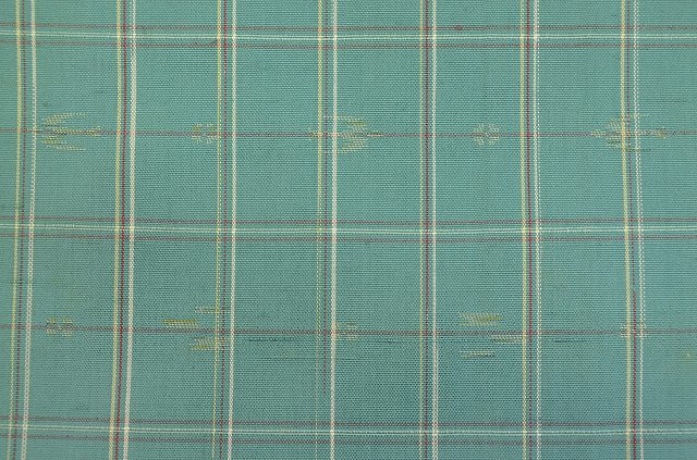Vintage Japanese Kimono | Tsumugi Kimono | Blue Green Silk | Ryukyu Pattern | Size S | Sustainable | rr2149b
