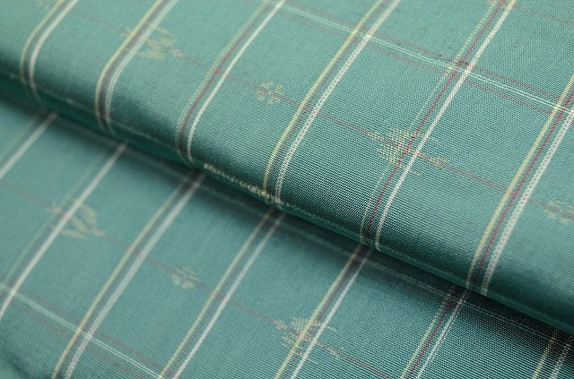 Vintage Japanese Kimono | Tsumugi Kimono | Blue Green Silk | Ryukyu Pattern | Size S | Sustainable | rr2149b