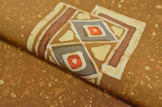 Vintage Japanese Kimono | Komon Kimono | Brown Silk Crepe | Botanical Pattern | Size S-L | Sustainable | rr2151b