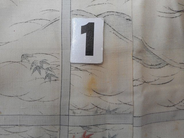 Vintage Japanese Kimono | Mawata Tsumugi Kimono | Cream White Silk | Landscape Pattern | Size M | Sustainable | rr2212b