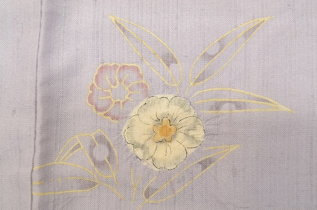 Vintage Japanese Kimono | Zenmai Tsumugi Kimono | Purple Silk Shibori | Floral Pattern | Size S | Sustainable | rr2213b