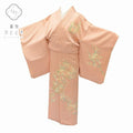Vintage Japanese Kimono | Houmongi Kimono | Pink Silk | Fan Pattern | Size M | Sustainable | rr2215b