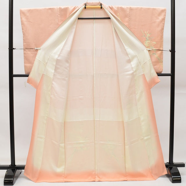 Vintage Japanese Kimono | Houmongi Kimono | Pink Silk | Fan Pattern | Size M | Sustainable | rr2215b