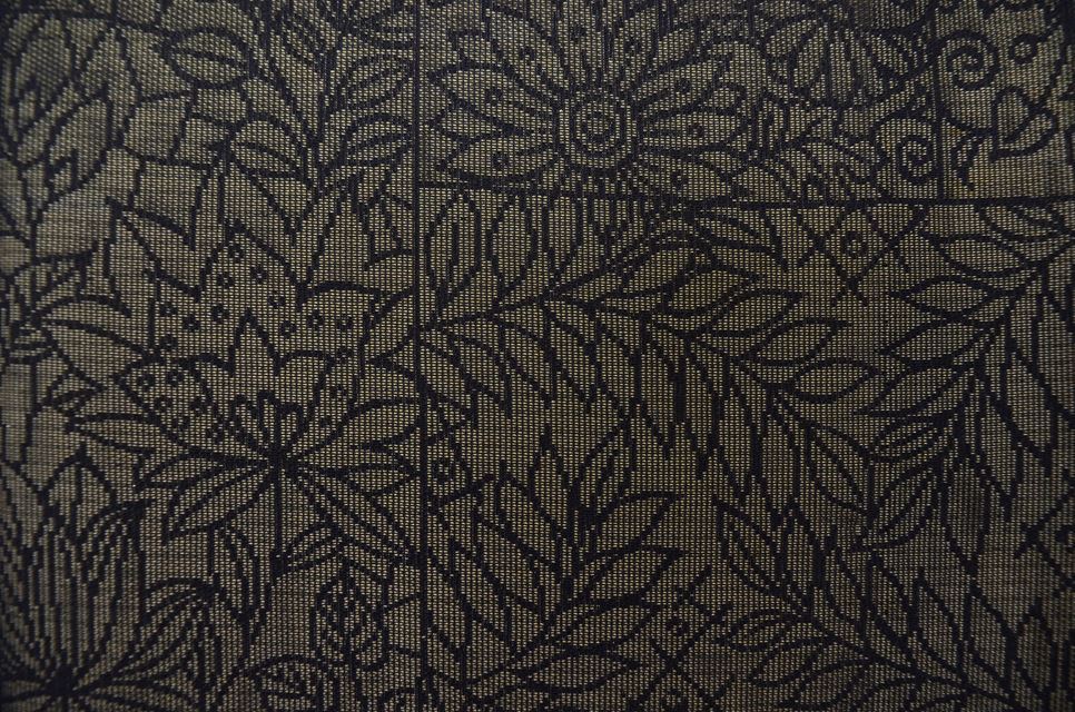 Vintage Japanese Kimono | Summer Komon | Black Silk Sha | Botanical Pattern | Petite Size S | Sustainable | ss0074b