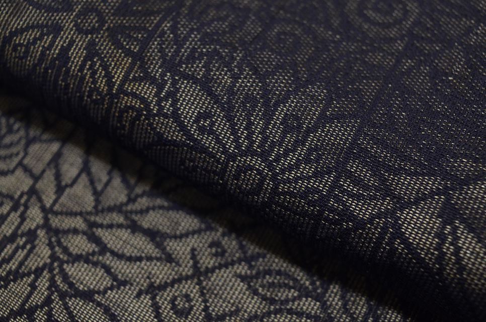 Vintage Japanese Kimono | Summer Komon | Black Silk Sha | Botanical Pattern | Petite Size S | Sustainable | ss0074b