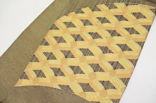 Vintage Japanese Obi | Summer Fukuro Obi | Black Silk | Diamond Pattern | Otaiko | Sustainable | ss0087b