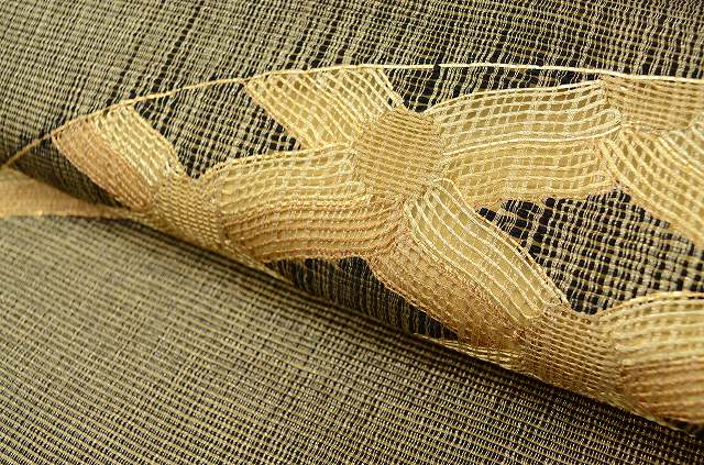 Vintage Japanese Obi | Summer Fukuro Obi | Black Silk | Diamond Pattern | Otaiko | Sustainable | ss0087b