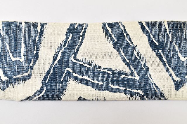 Vintage Japanese Obi | Nagoya Obi | White Silk Tsumugi | Geometric | Eight-sun | Six-width | Sustainable | ss0227b
