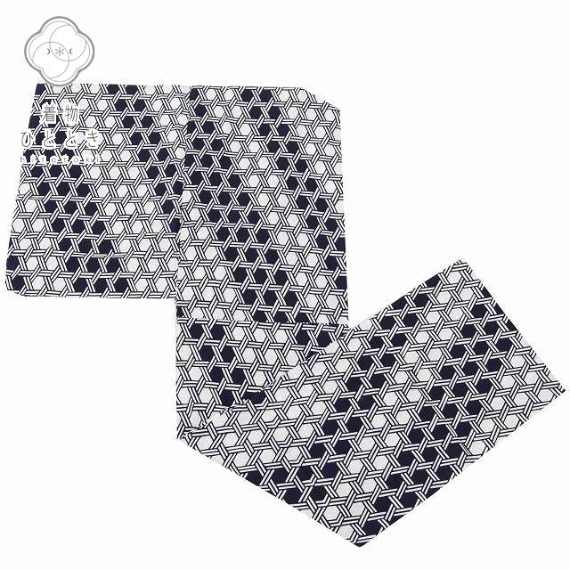Vintage Japanese Yukata | Men's Yukata | White Cotton | Basket Weave Pattern | Unused | Men's Size M | Sustainable | ss0265b