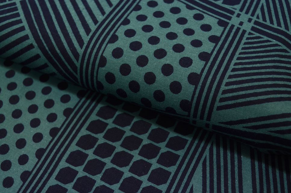Vintage Japanese Yukata | Men's Yukata | Green Cotton | Polka Dot Stripe | Modern | Excellent | Men's Size M | Sustainable | ss0266b