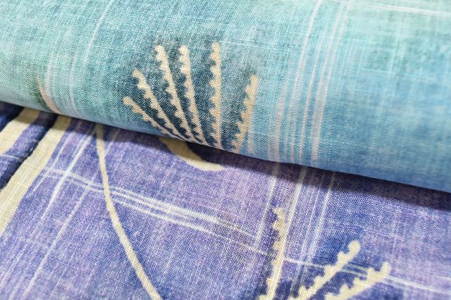 Vintage Japanese Yukata | Women's Yukata | Purple Blue Cotton | Dragonfly Pampas Pattern | Tall Size LL | Sustainable | ss0492b