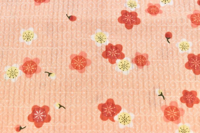 Vintage Japanese Yukata | Girl's Yukata | Pink Cotton | Plum Pattern | Children's Size | Sustainable | ss0521b