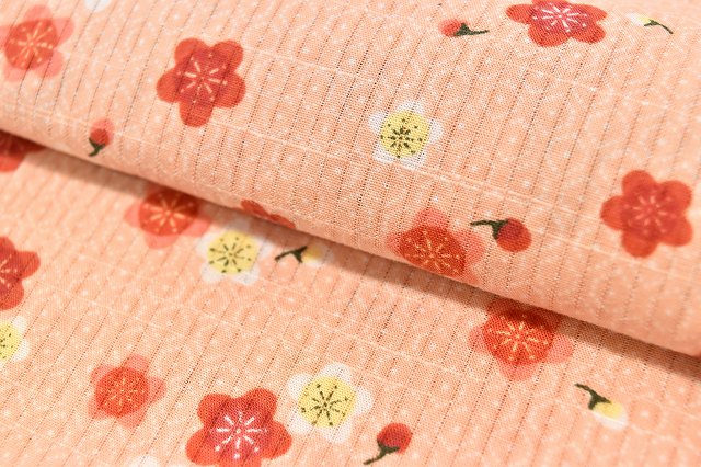 Vintage Japanese Yukata | Girl's Yukata | Pink Cotton | Plum Pattern | Children's Size | Sustainable | ss0521b