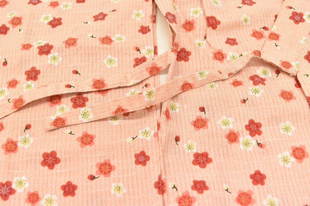 Vintage Japanese Yukata | Girl's Yukata | Pink Cotton | Plum Pattern | Children's Size | Sustainable | ss0521b